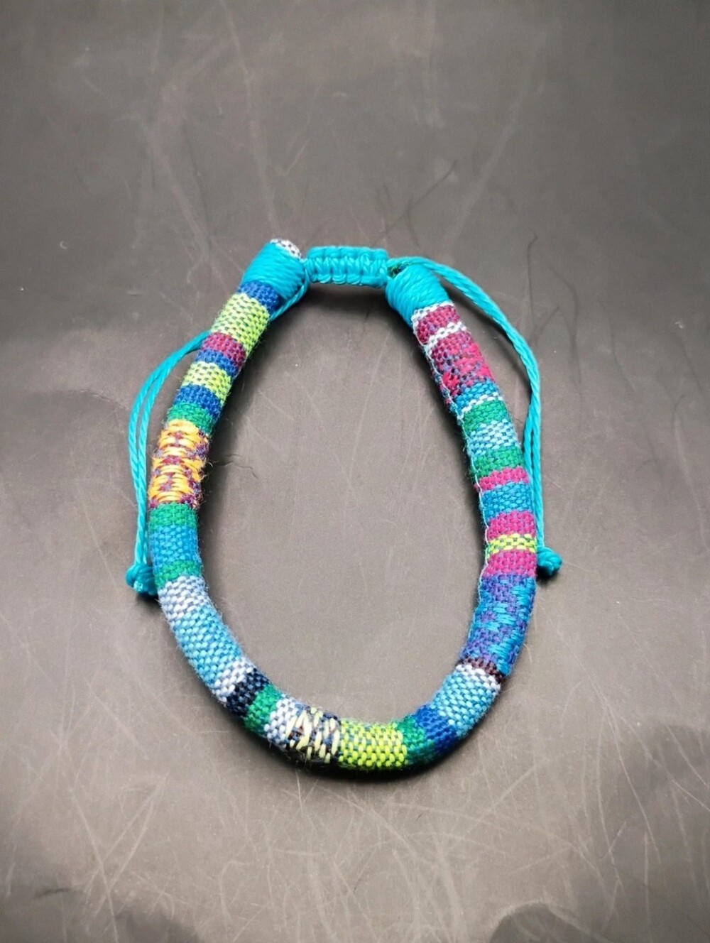 Colorful Boho Woven Fabric Bangle Friendship Bracelet